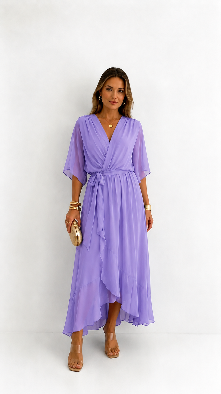 Isabelle | Chiffon Wrap Maxi Dress