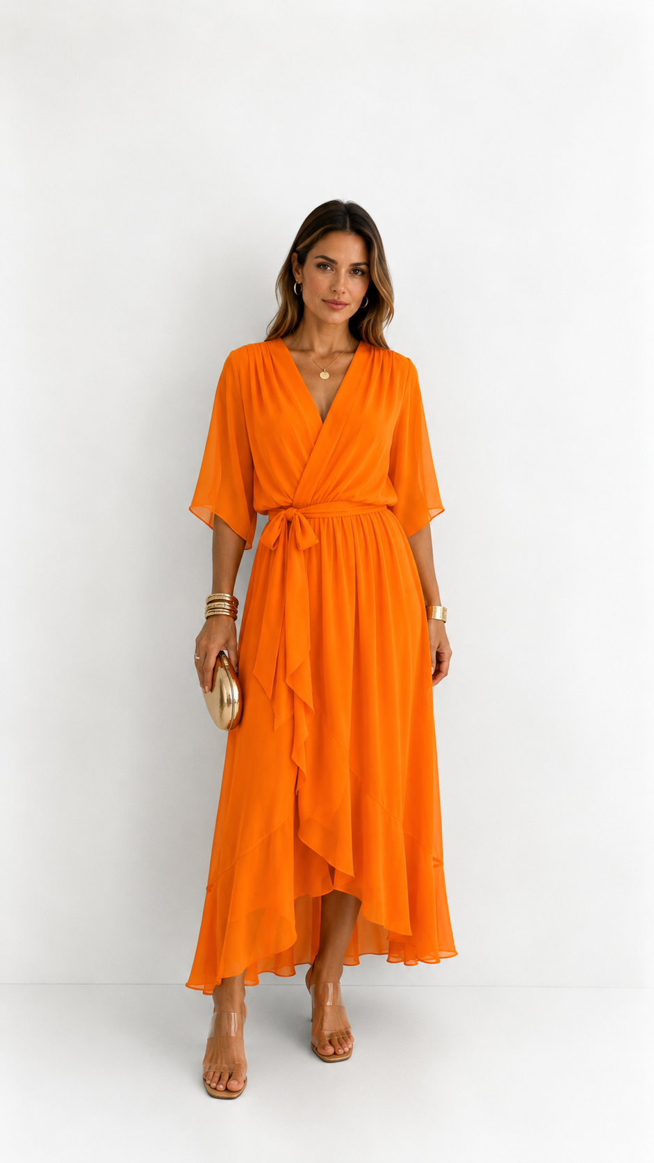 Isabelle | Chiffon Wrap Maxi Dress