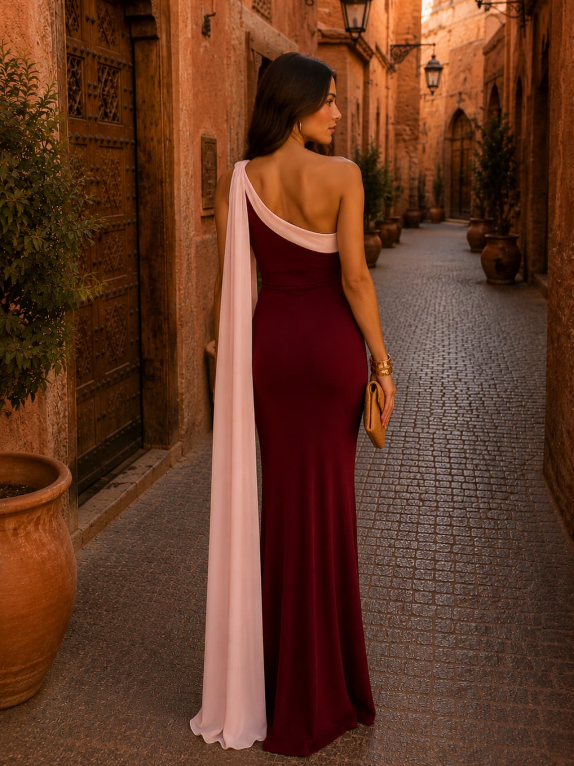 Vivian | Burgundy Dress