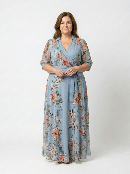 Elowen | Floral V-Neck Maxi Dress