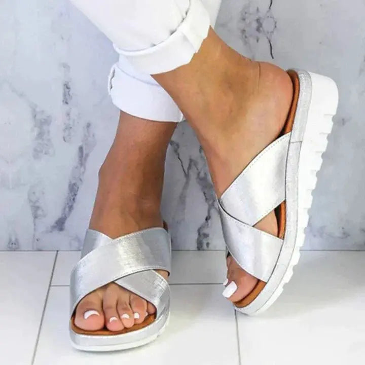 Ava | Women's Orthopedic Sandals Cross Strap Comfort Sole