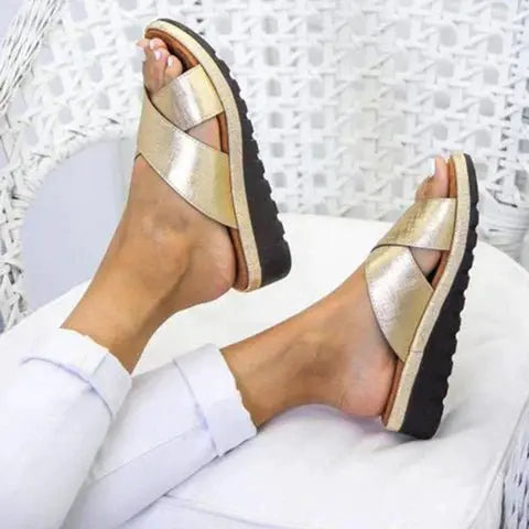 Ava | Women's Orthopedic Sandals Cross Strap Comfort Sole