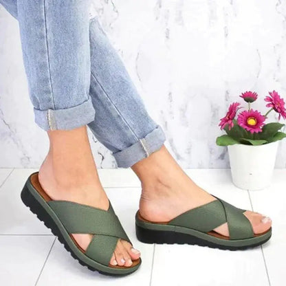 Ava | Women's Orthopedic Sandals Cross Strap Comfort Sole